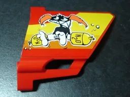Technic, Panel Fairing #22 Large Short, Small Hole, Side A with Nitro Mascot and N2O Bottles Pattern (Sticker) - Set 8146