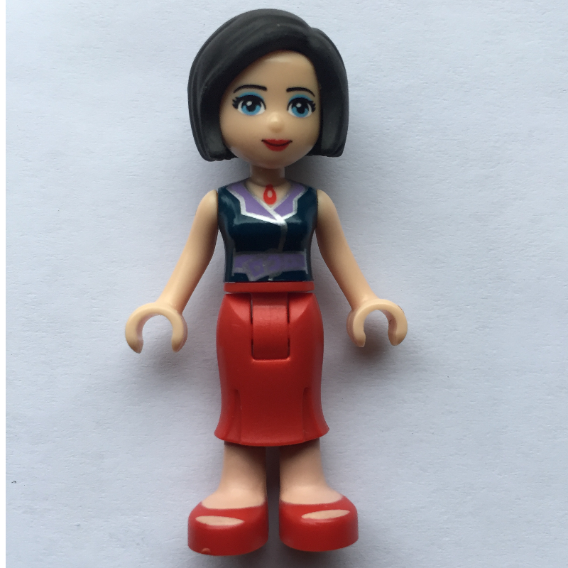 Lego Anna - Dark Blue Vest, Red Dress