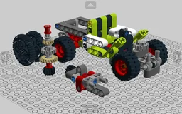42102 Mini CLAAS XERION alternative - Old pickup truck with some stuff