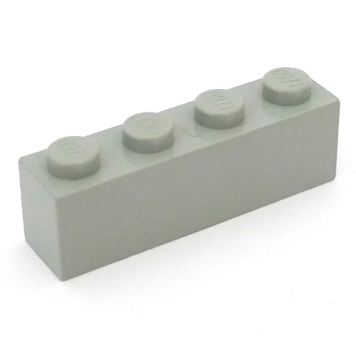 Lego Brick 1 x 4 with Bottom Tubes, Lowered Center Cross Support / Light Gray