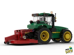John Deere with rear mower