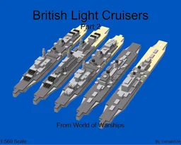 1:560 Scale British Light Cruisers(WOWS) Part 2