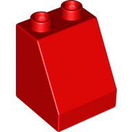 Lego Duplo Brick 2 x 2 x 2 Slope / Red