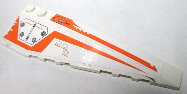 Lego Wedge 10 x 3 Right with 'ENGINE 1', 'P 342', 'P 343', and 'U 208' Pattern (Stickers) - Set 7647