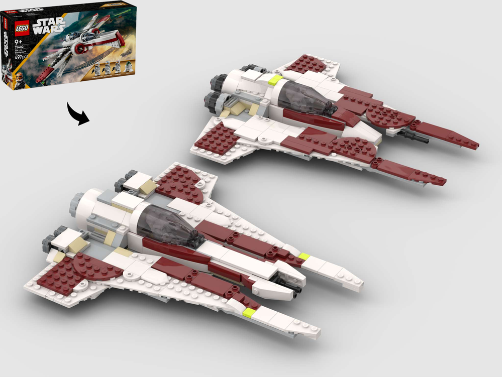 Lego Mandalorian Starfighters Bundle - Alternate Build of 75402 ARC-170