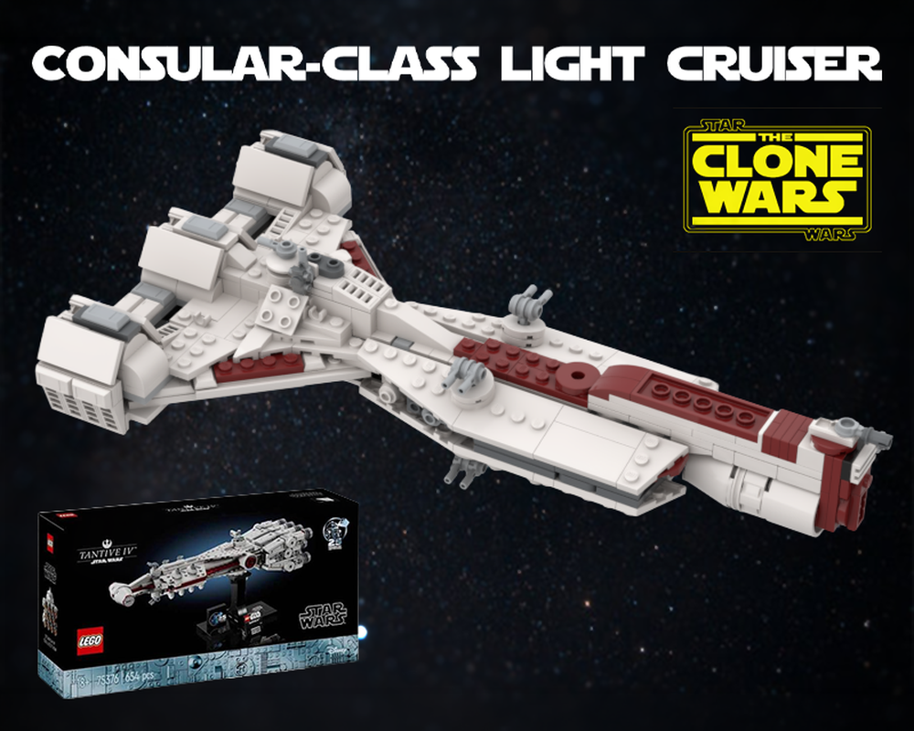 Lego Consular-Class Light Republic Cruiser (Clone Wars) set 75376 Alternate Build