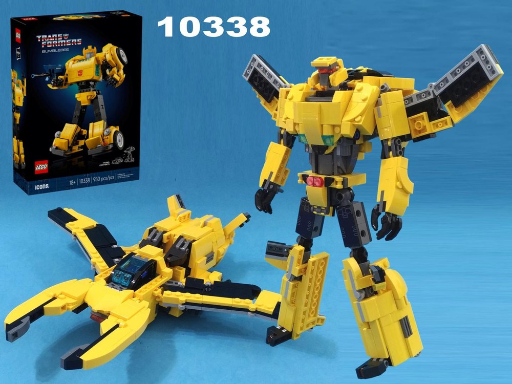 Lego Transformer Space Cruiser (Misfire) using LEGO Icon 10338 Bumblebee