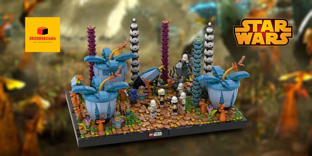 Lego SW Episode 3 Battle on Felucia Order 66 Clone wars MOC (AT RT included)