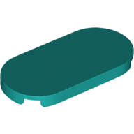 Lego Tile Round 2 x 4 / Dark Turquoise