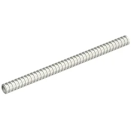 Hose, Ribbed 7mm D. 13L / 10.4cm / Metallic Silver