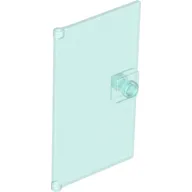 Door 1 x 4 x 6 Smooth with Square Handle Plinth / Trans-Light Blue