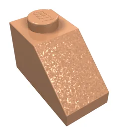 Brick Sloped 45° 2 x 1 with Bottom Pin / Nougat