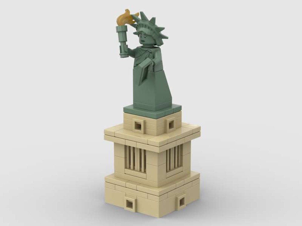 Lego Lady Liberty minifig pedestal