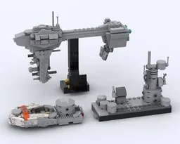 Nebulon B Frigate Midi-Scale + Rebel Speeder and Outpost 75440 Alt Build