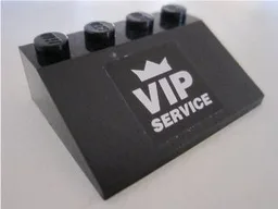 Slope 33 3 x 4 with 'VIP SERVICE' on Black Background Pattern (Sticker) - Set 8495