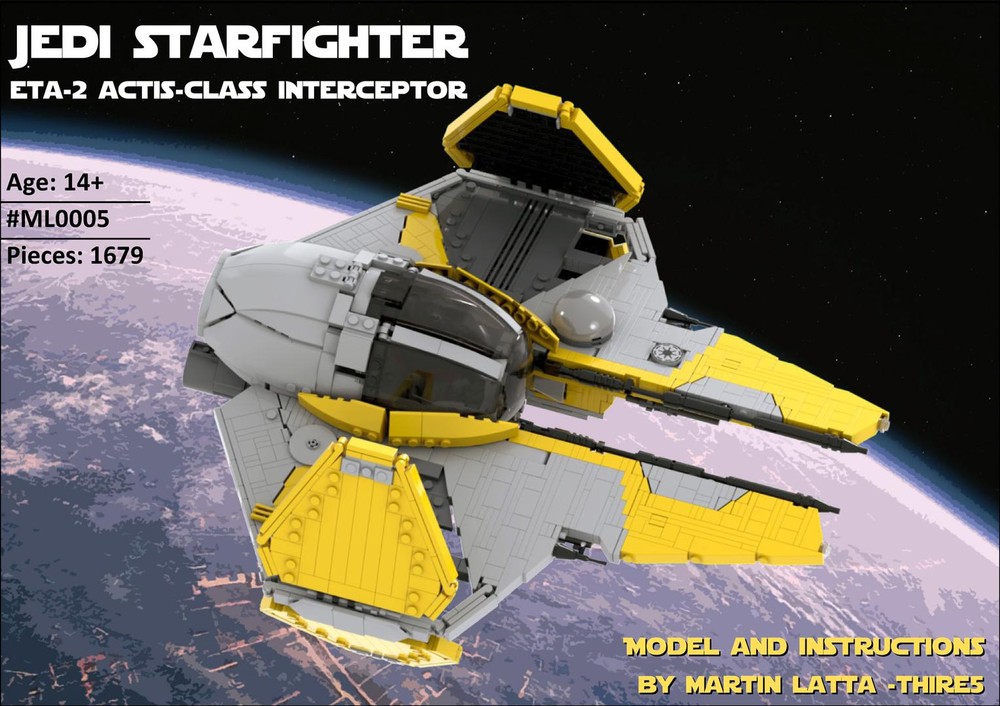 Lego UCS Eta-2 Actis-class interceptor (yellow version)