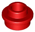 Plate Round 1 x 1 with Open Stud / Red