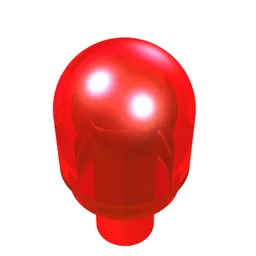 Light Cover 1 x 1 Round with Internal Bar / Bionicle Barraki Eye / Trans-Red