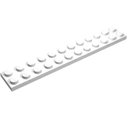 Plate 2 x 12 / White