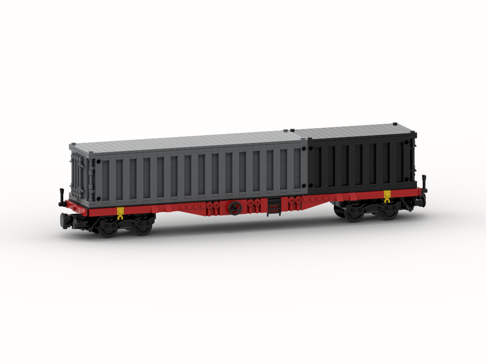 Lego DB - Containerwagon "Sgjs 716" with 20ft & 40ft container (8w)