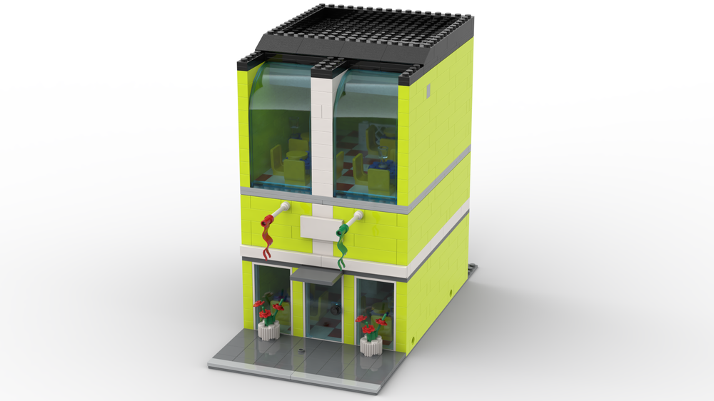 Lego MOC - City Pizza - Modification of set 60023