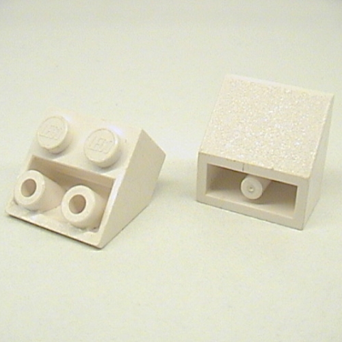 Lego Brick Sloped Inverted 45° 2 x 2 [Round Bottom Pin] / White