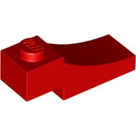 Brick Curved, 3 x 1 with 1/3 Inverted Cutout / Red