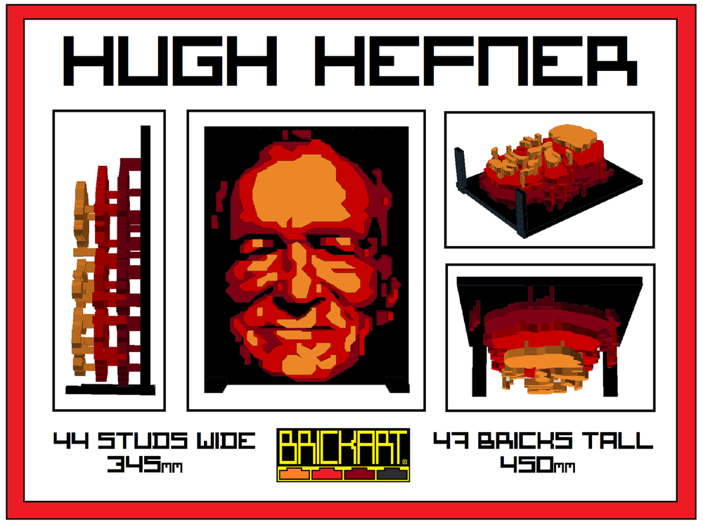 Lego HUGH HEFNER (layered art)