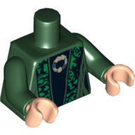 Lego Torso Robes with Green Trim Print (McGonagall), Dark Green Arms, Light Nougat Hands / Dark Green
