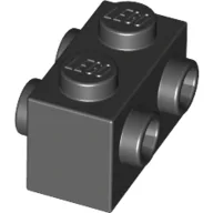 Brick Special 1 x 2 with Studs on 2 Sides / Black
