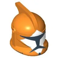 Helmet Clone Trooper Phase 1, with Side Holes, Bomb Squad Trooper Print / Orange