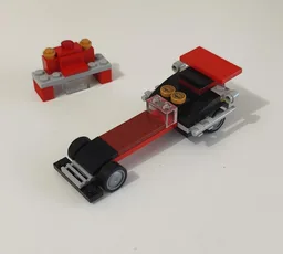 Dragster with workshop table