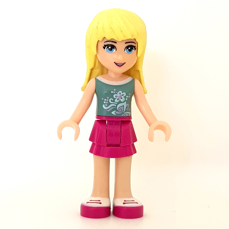 Lego Stephanie - Sand Green Top, Magenta Skirt