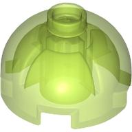 Lego Brick Round 2 x 2 Dome Top, Hollow Stud / Trans-Bright Green