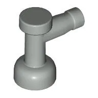 Tap 1 x 1 with Hole in Spout / Light Gray