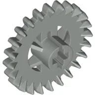 Technic Gear 24 Tooth Crown with Reinforcements [New Style] / Light Gray