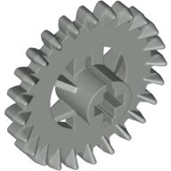 Lego Technic Gear 24 Tooth Crown with Reinforcements [New Style] / Light Gray