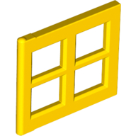 Lego Window 2 x 4 x 3 Pane / Yellow