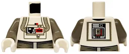 Torso SW AT-AT Driver Dark Gray Pattern / Dark Gray Arms / White Hands