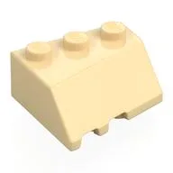 Brick Wedged, Sloped 45° 3 x 3 Right / Tan