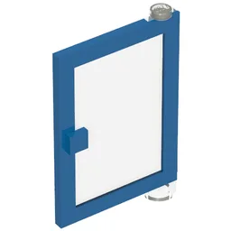 Door 1 x 4 x 5 Right with Trans-Clear Glass / Blue