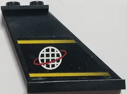 Tail 4 x 1 x 3 with Yellow Lines and Alpha Team Logo Pattern on Right Side (Sticker) - Set 6772