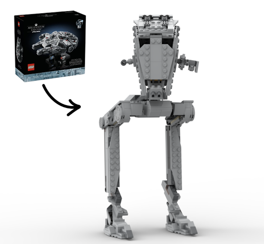 Lego AT-ST Walker Mini-fig Scale (Alternate of 75375-1 M. Falcon)