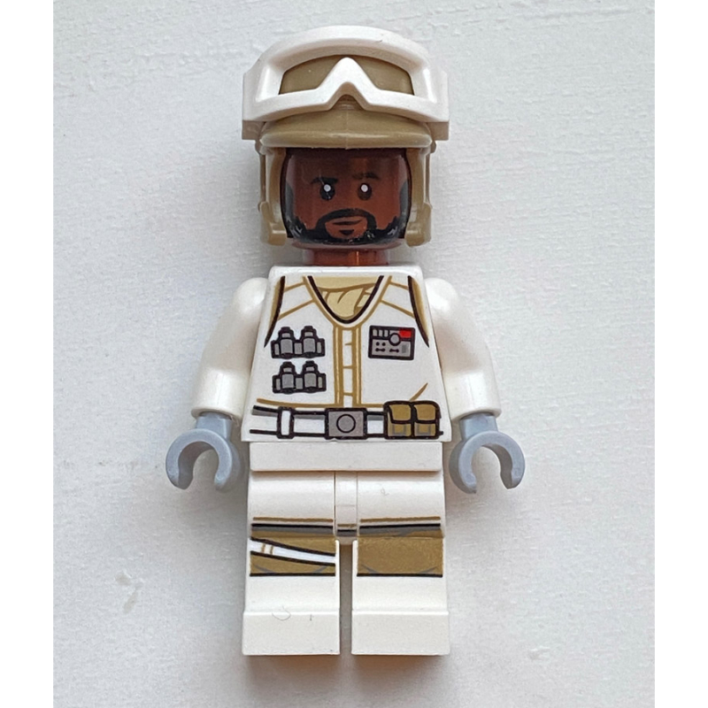 Lego Rebel Trooper in Hoth Uniform, Dark Tan Hat, Reddish Brown Head