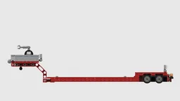 Lowboy container trailer