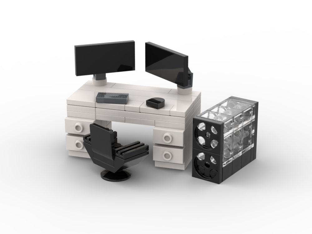Lego Gaming Setup - Minifig Scaled