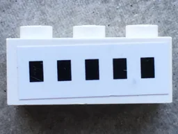 Brick 1 x 3 with 5 Windows Pattern (Sticker) - Set 1660