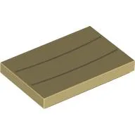 Tile 2 x 3 with Dark Tan Lines Print / Tan