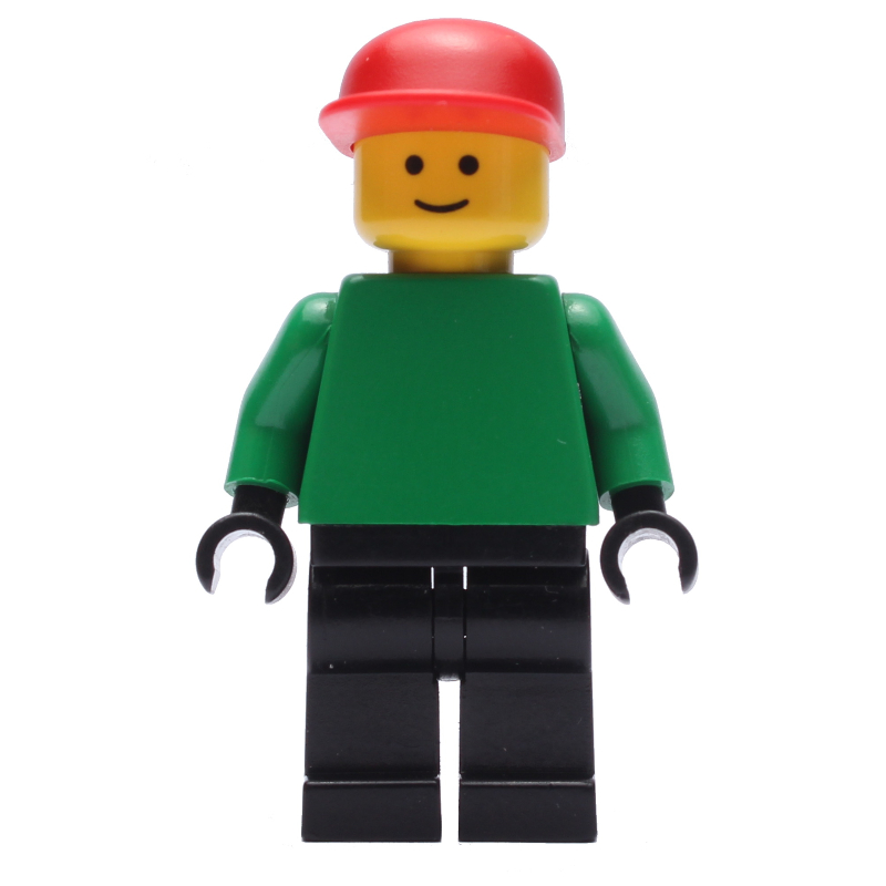 Lego Soccer Player Goalie Green Torso, Black Legs, Red Cap