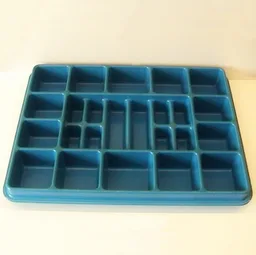Storage / Sorting Tray - Twenty Four Compartment / Blue